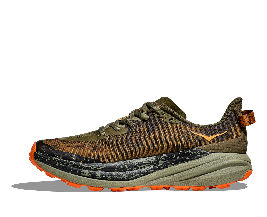 Hoka Mens Speedgoat 6 Wide - Antique Olive/Squash - Trail