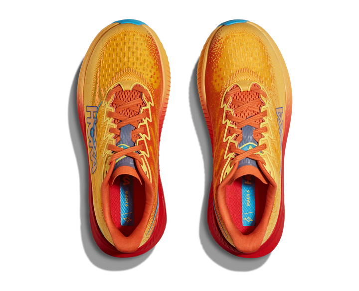 Hoka Mens Mach 6 Wide - 2E Width - Poppy/Squash - Neutral