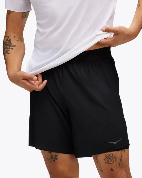 Hoka Mens Glide 7" 2in1 Short - Black