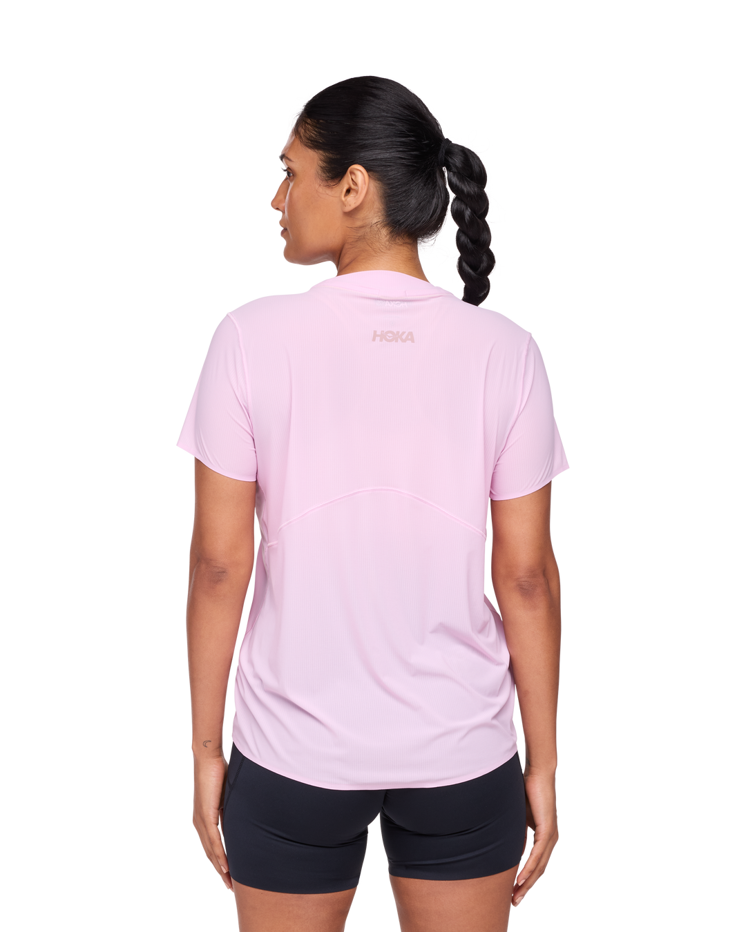 Hoka Womens Airolite Run Short Sleeve - Pink