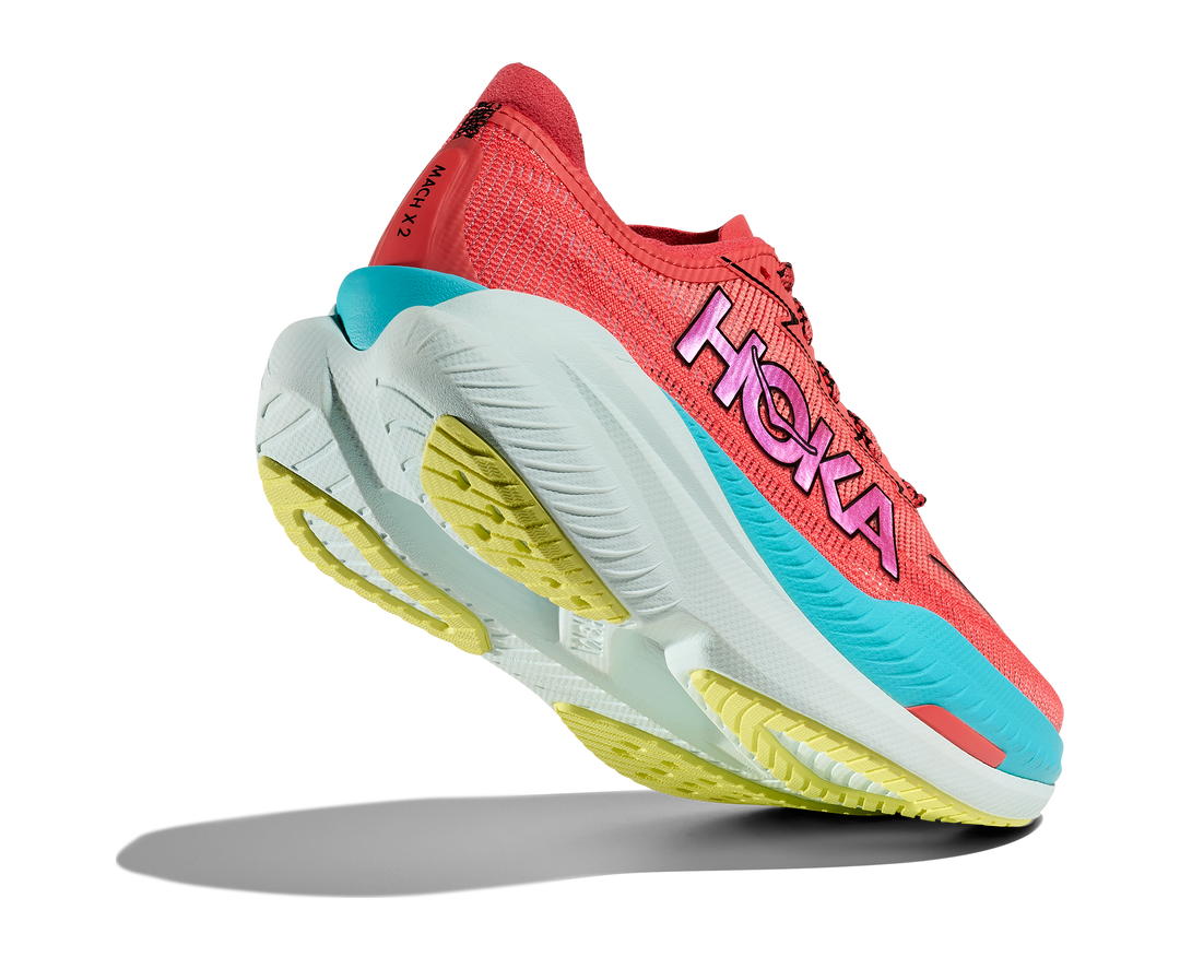 Hoka Mens Mach X 2 - Grapefruit/Electric - Neutral - SS25