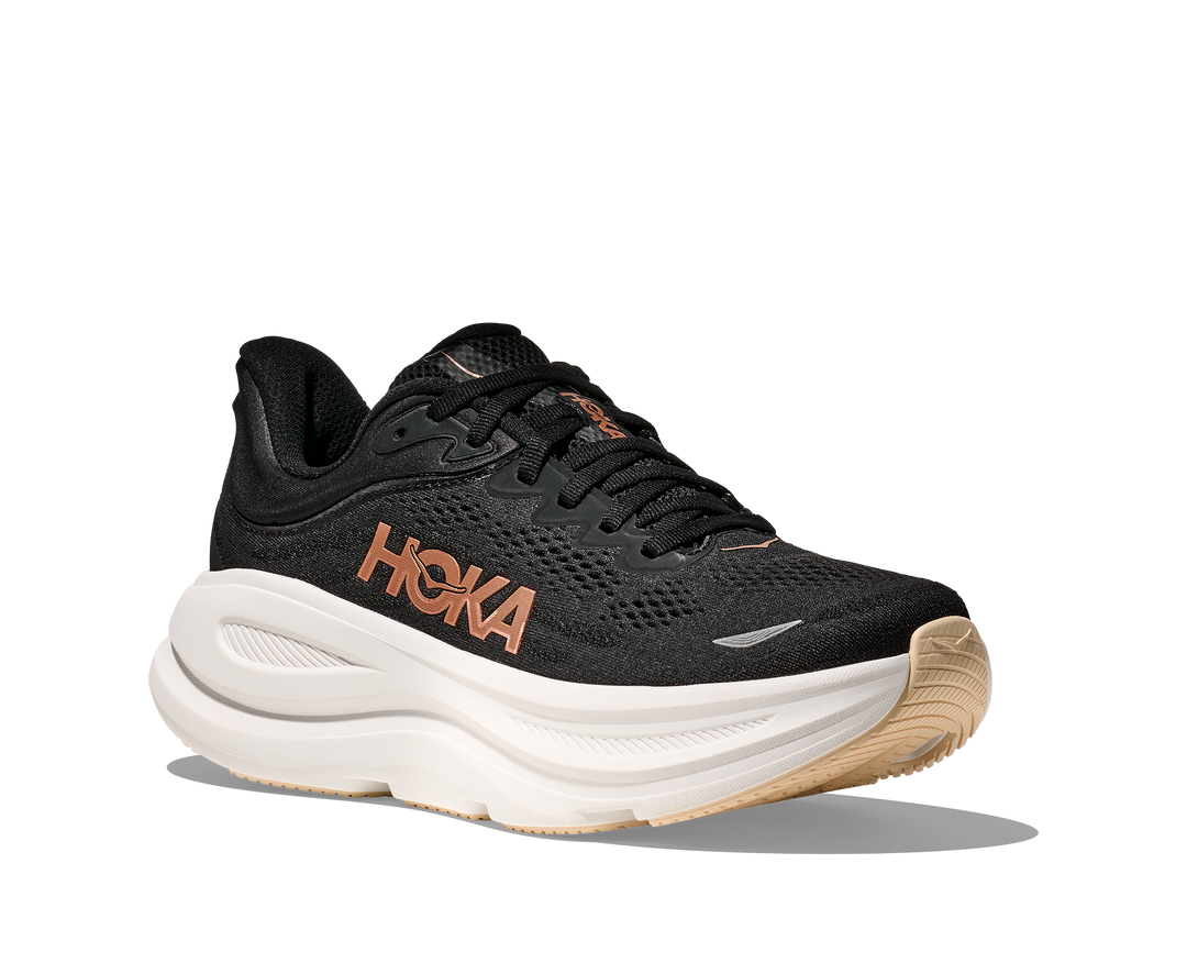 Hoka Womens Bondi 9 - Black/Rose Gold - Neutral - SS25