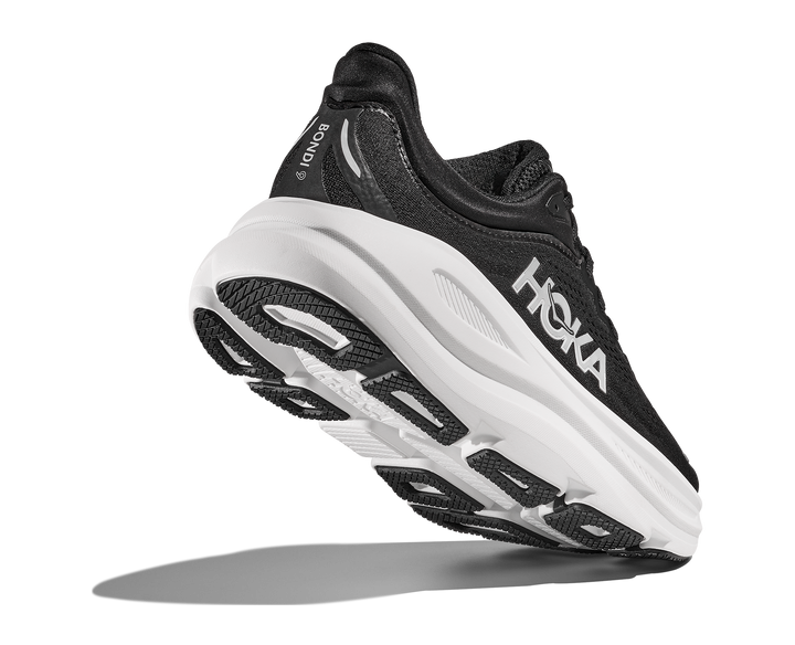 Hoka Womens Bondi 9 Wide - D Width - Black/White - Neutral - SS25