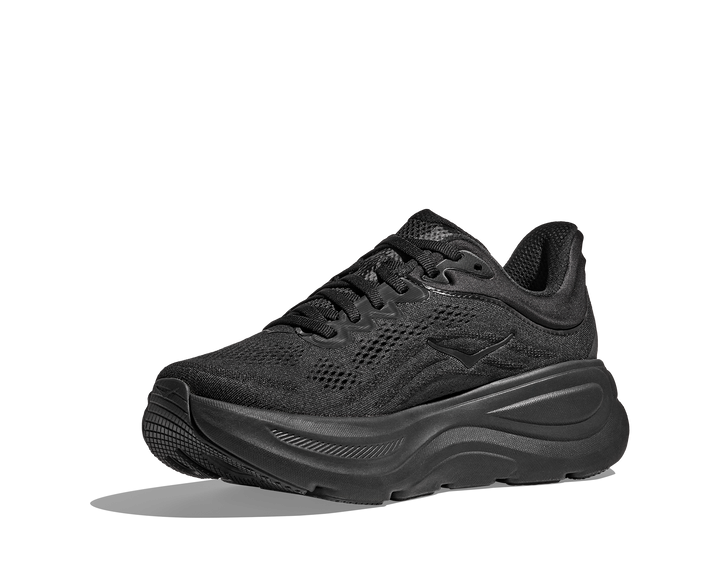 Hoka Mens Bondi 9 Wide - 2E Width - Black/Black - Neutral - SS25