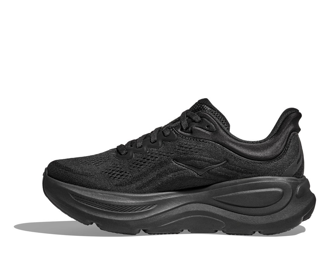 Hoka Womens Bondi 9 Wide - D Width - Black/Black - Neutral - SS25