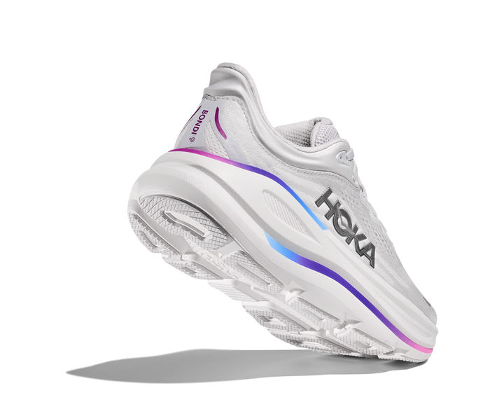 Hoka Womens Bondi 9 Wide - D Width - Cosmic Grey/White - Neutral - SS25