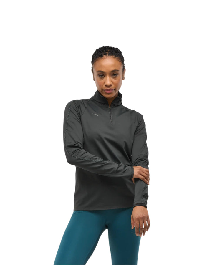 Hoka Womens Glidetech Quarter Zip - Black