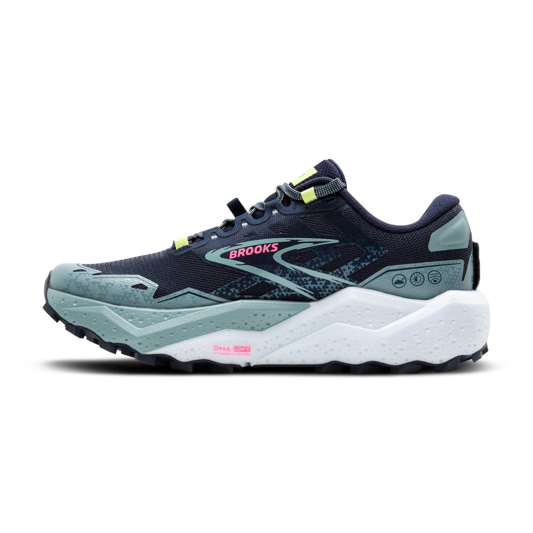 Brooks Womens Caldera 7 - Peacoat/Citadel/Sunny Lime - Trail