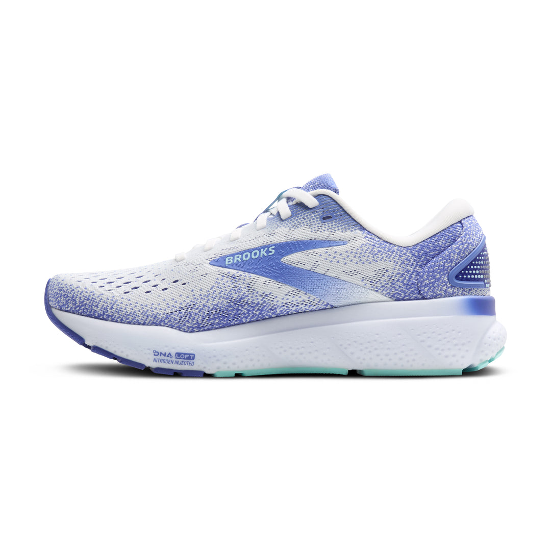 Brooks Womens Ghost 16 - White/Amparo Blue/Limpet Shell - Neutral - SS25