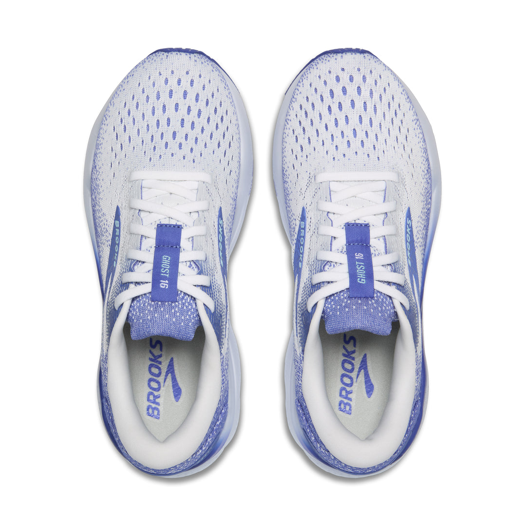 Brooks Womens Ghost 16 - White/Amparo Blue/Limpet Shell - Neutral - SS25