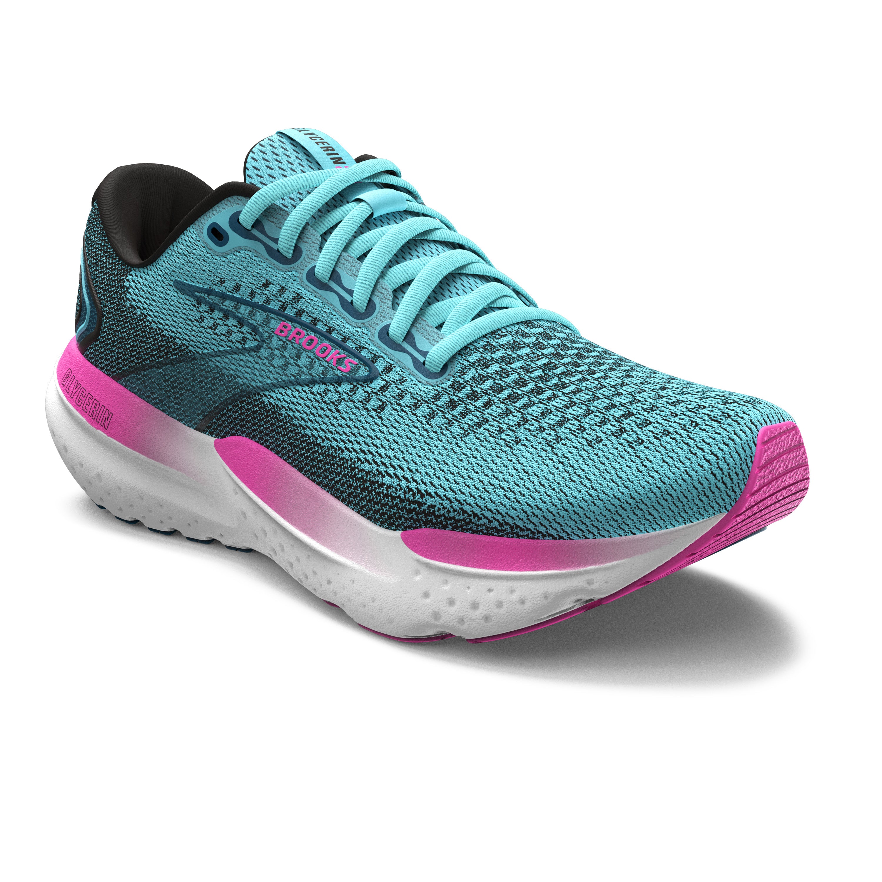 Brooks Womens Glycerin 21 Moroccan Blue Aqua Pink Neutral