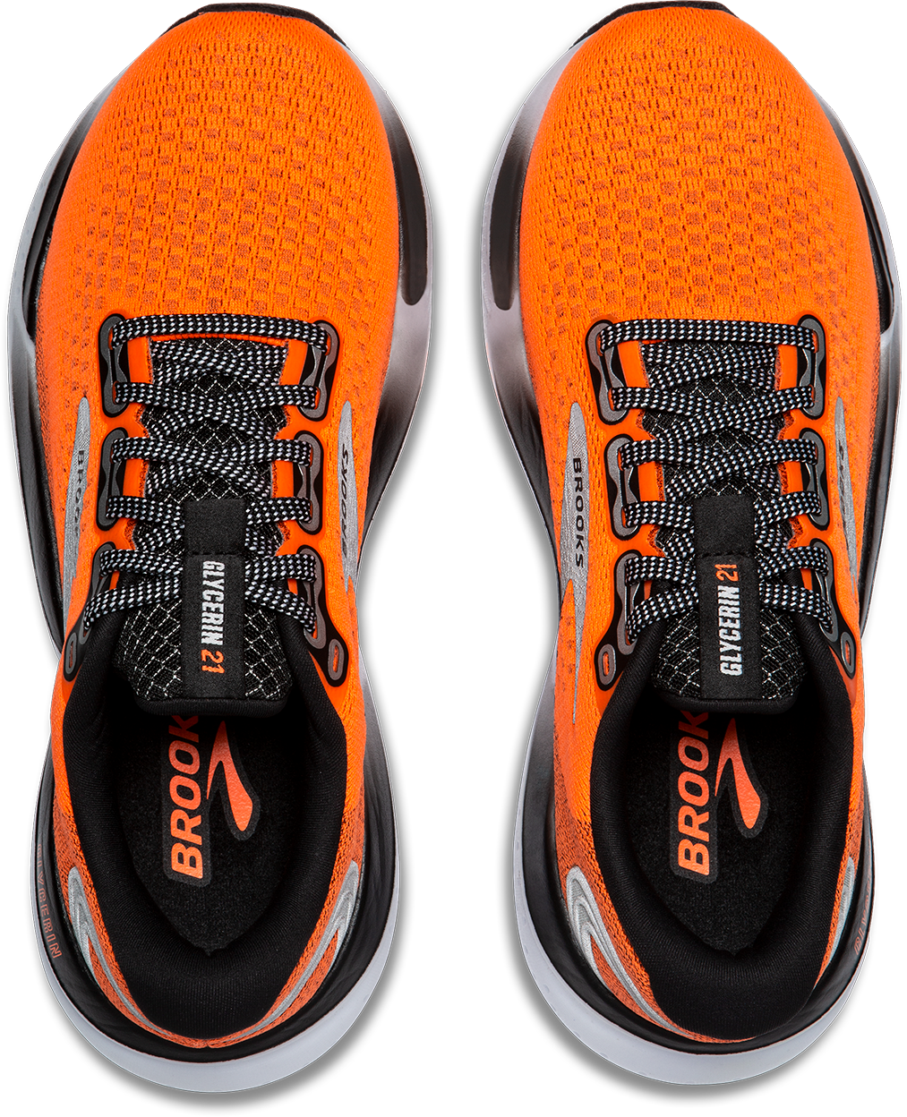 Brooks Womens Glycerin 21 - Orange/Black/White - Neutral