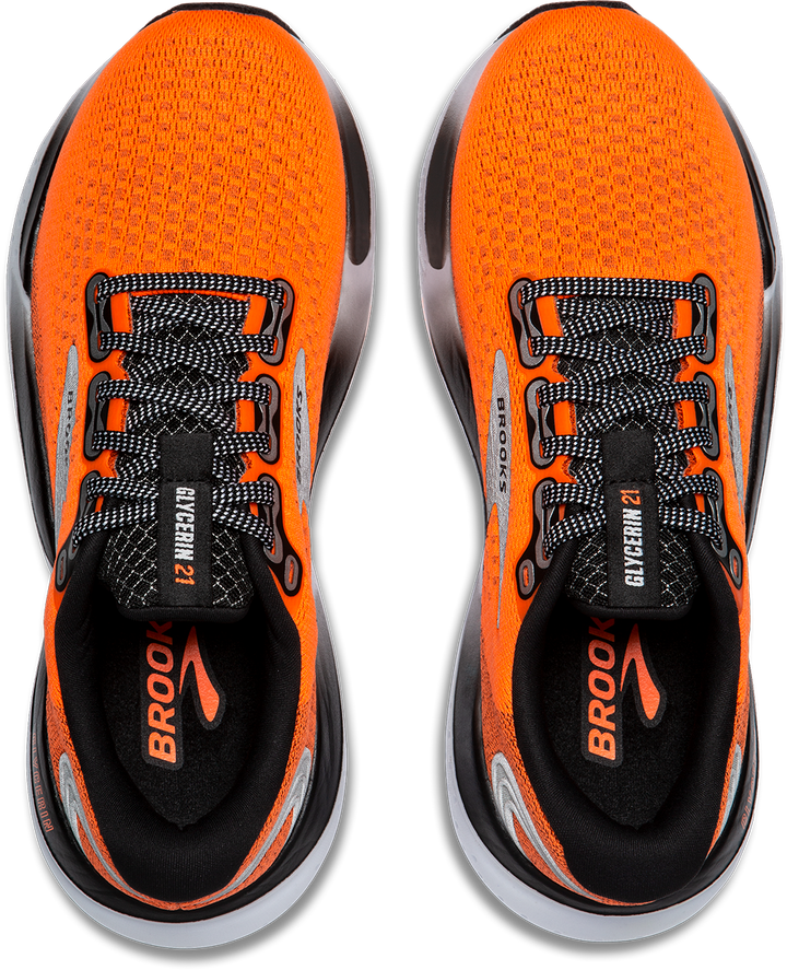 Brooks Womens Glycerin 21 - Orange/Black/White - Neutral