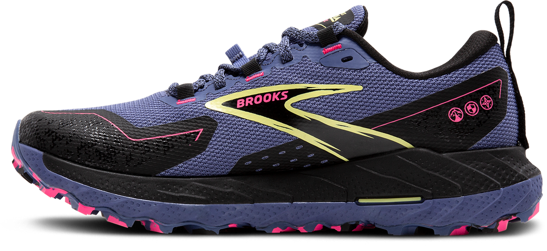 Brooks Womens Cascadia 18 GTX - Grey Blue/Black/Pink - Trail