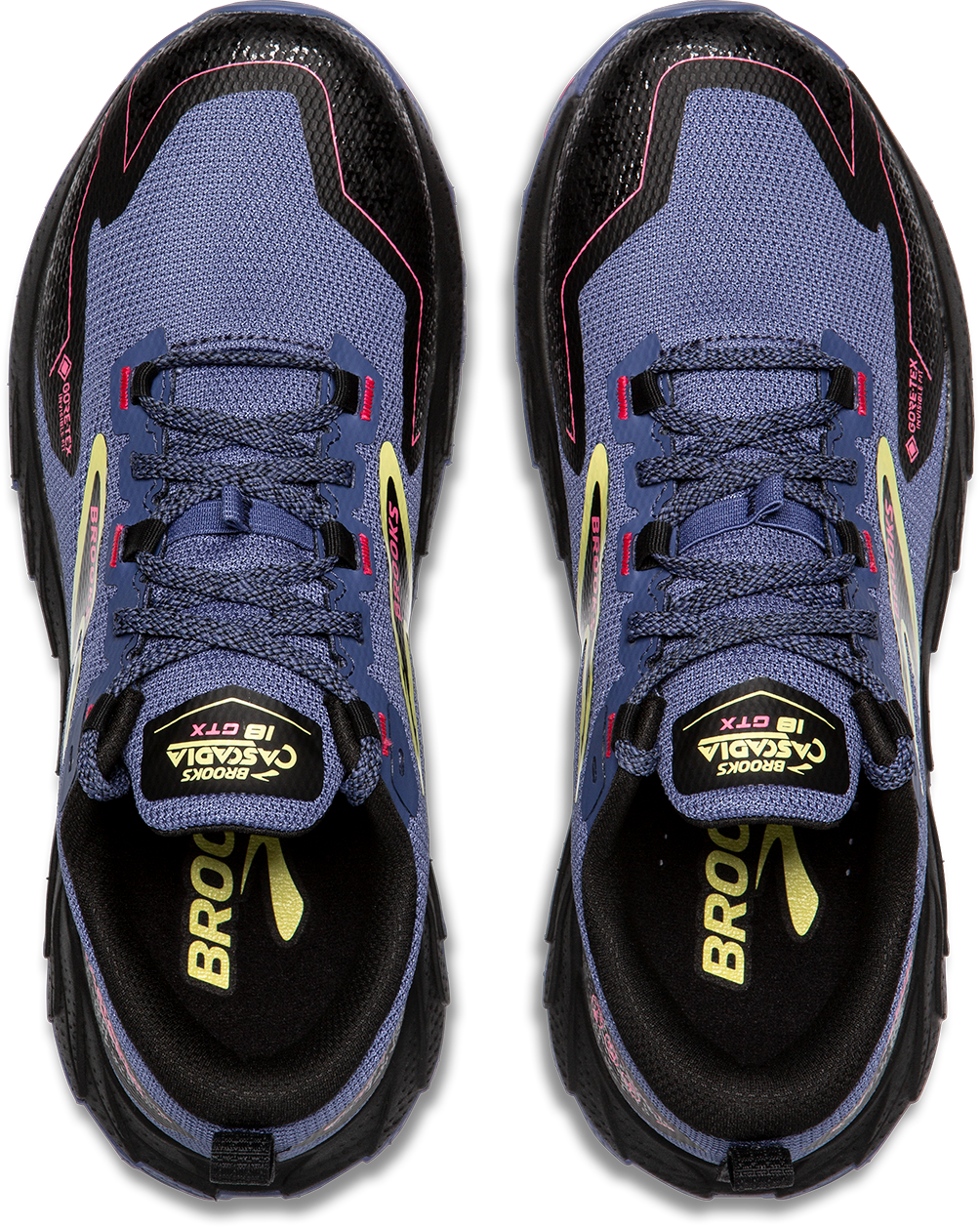 Brooks Womens Cascadia 18 GTX - Grey Blue/Black/Pink - Trail