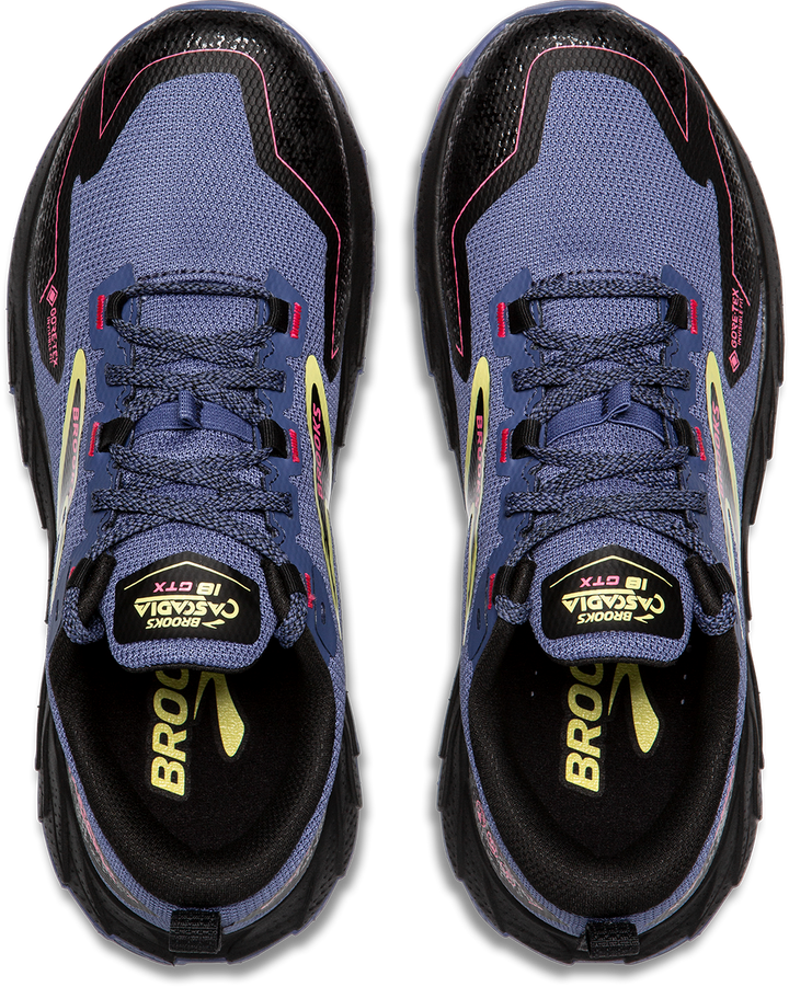 Brooks Womens Cascadia 18 GTX - Grey Blue/Black/Pink - Trail