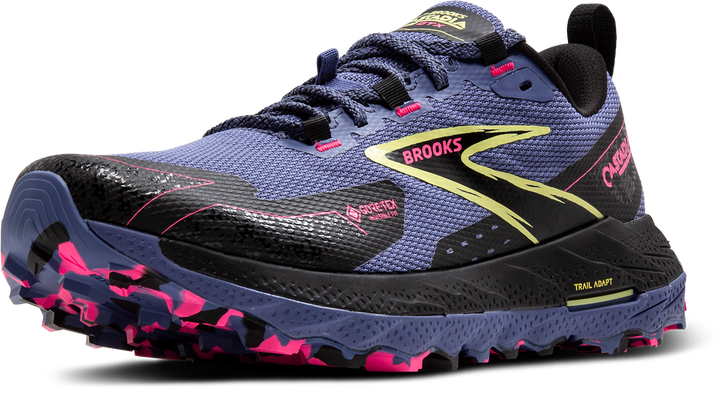 Brooks Womens Cascadia 18 GTX - Grey Blue/Black/Pink - Trail