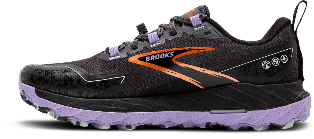 Brooks Womens Cascadia 18 Wide - Ebony/Sweet Lavender/Copper - Trail