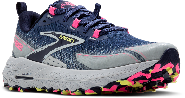 Brooks Womens Cascadia 18 - Oceana/Pearl Blue/Pink - Trail