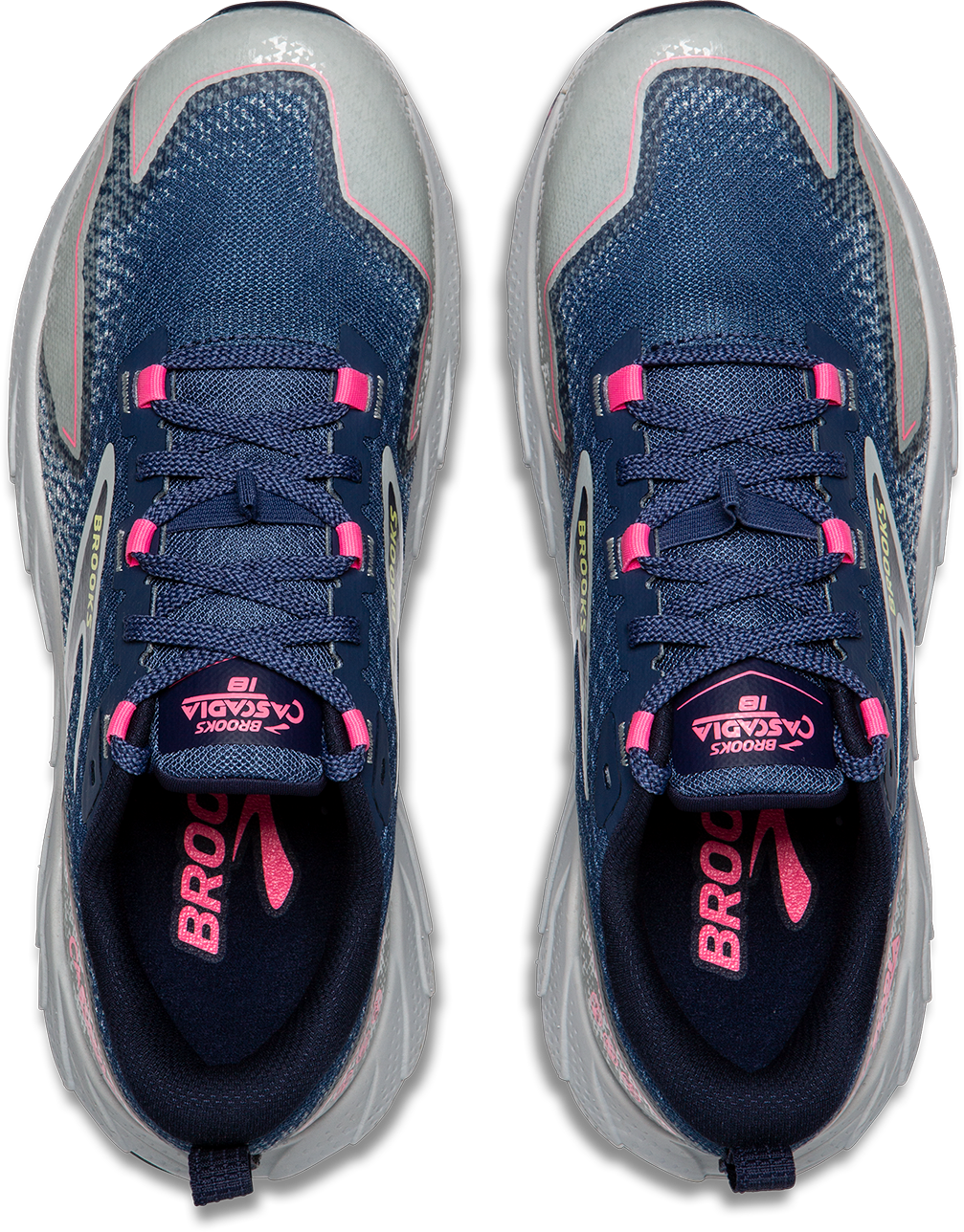 Brooks Womens Cascadia 18 - Oceana/Pearl Blue/Pink - Trail