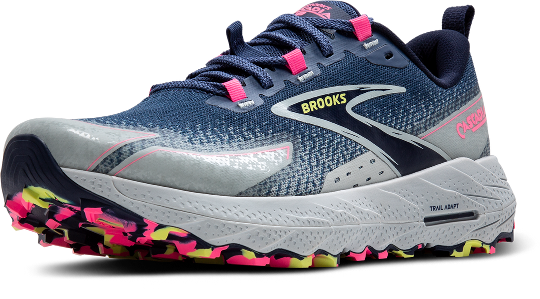 Brooks Womens Cascadia 18 - Oceana/Pearl Blue/Pink - Trail