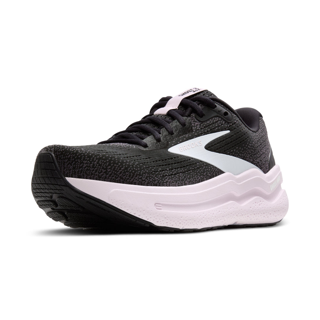 Brooks Womens Ghost Max 2 - Black/White/Orchid Ice - Neutral - SS25