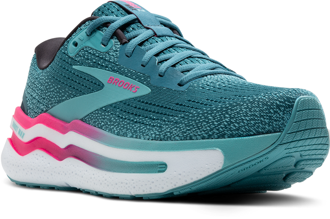 Brooks Womens Ghost Max 2 - Storm Blue/Knockout Pink/Aqua - Neutral