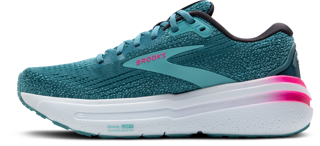 Brooks Womens Ghost Max 2 - Storm Blue/Knockout Pink/Aqua - Neutral