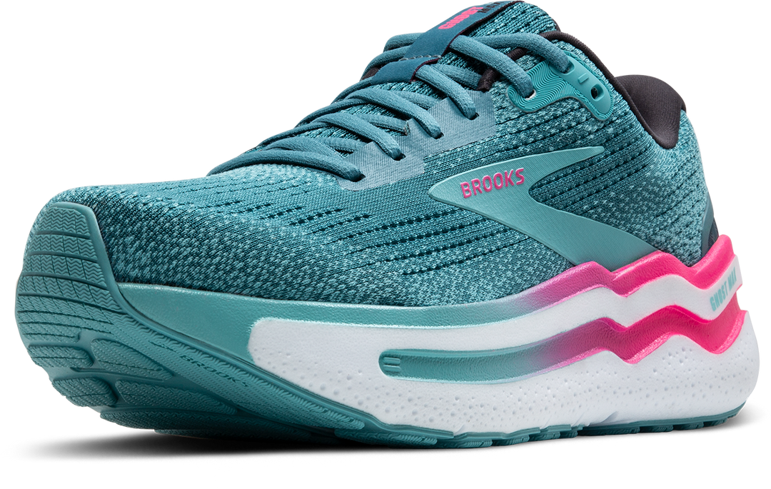 Brooks Womens Ghost Max 2 - Storm Blue/Knockout Pink/Aqua - Neutral