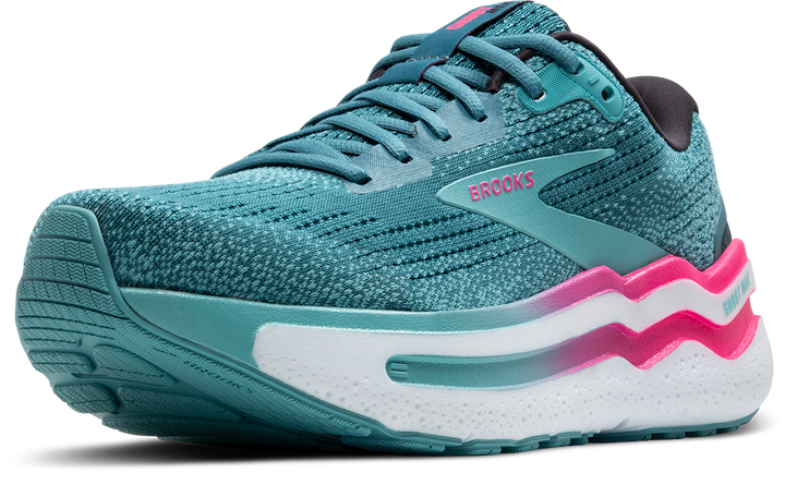 Brooks Womens Ghost Max 2 - Storm Blue/Knockout Pink/Aqua - Neutral