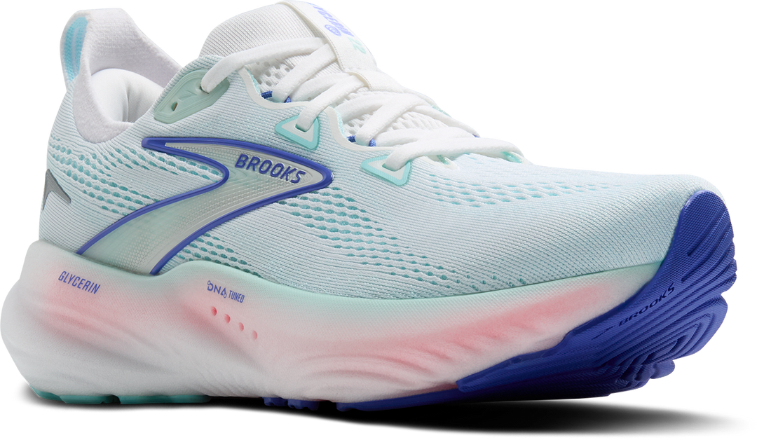 Brooks Womens Glycerin 22 - White/Limpet Shell/Amparo Blue - Neutral - SS25