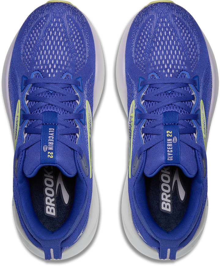 Brooks Womens Glycerin 22 - Amparo Blue/Hyper Iris/Yellow - Neutral  - SS25