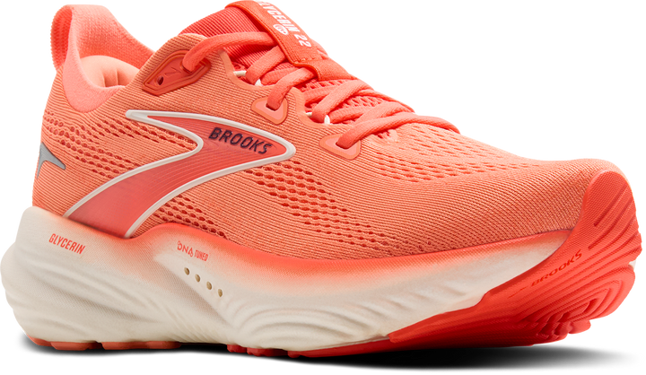 Brooks Womens Glycerin 22 - Desert Flower/Hot Coral/Milk - Neutral - SS25