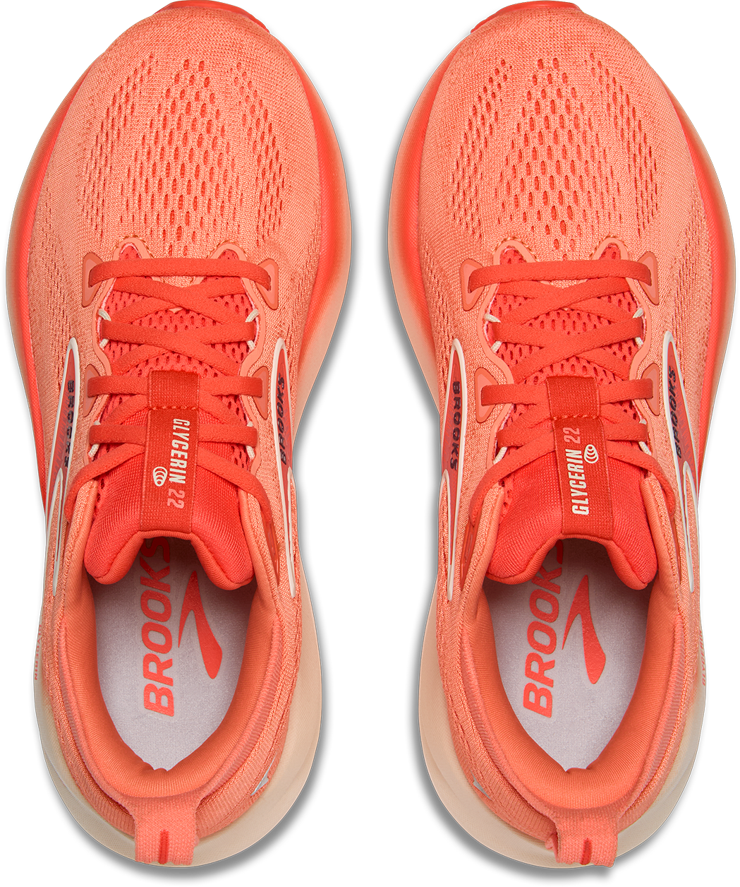 Brooks Womens Glycerin 22 - Desert Flower/Hot Coral/Milk - Neutral - SS25