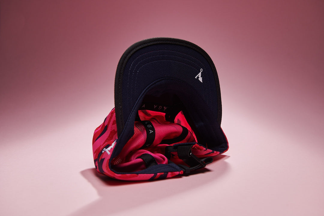 Vaga Limited Print Cap - Flame Red/Poster Pink/Navy