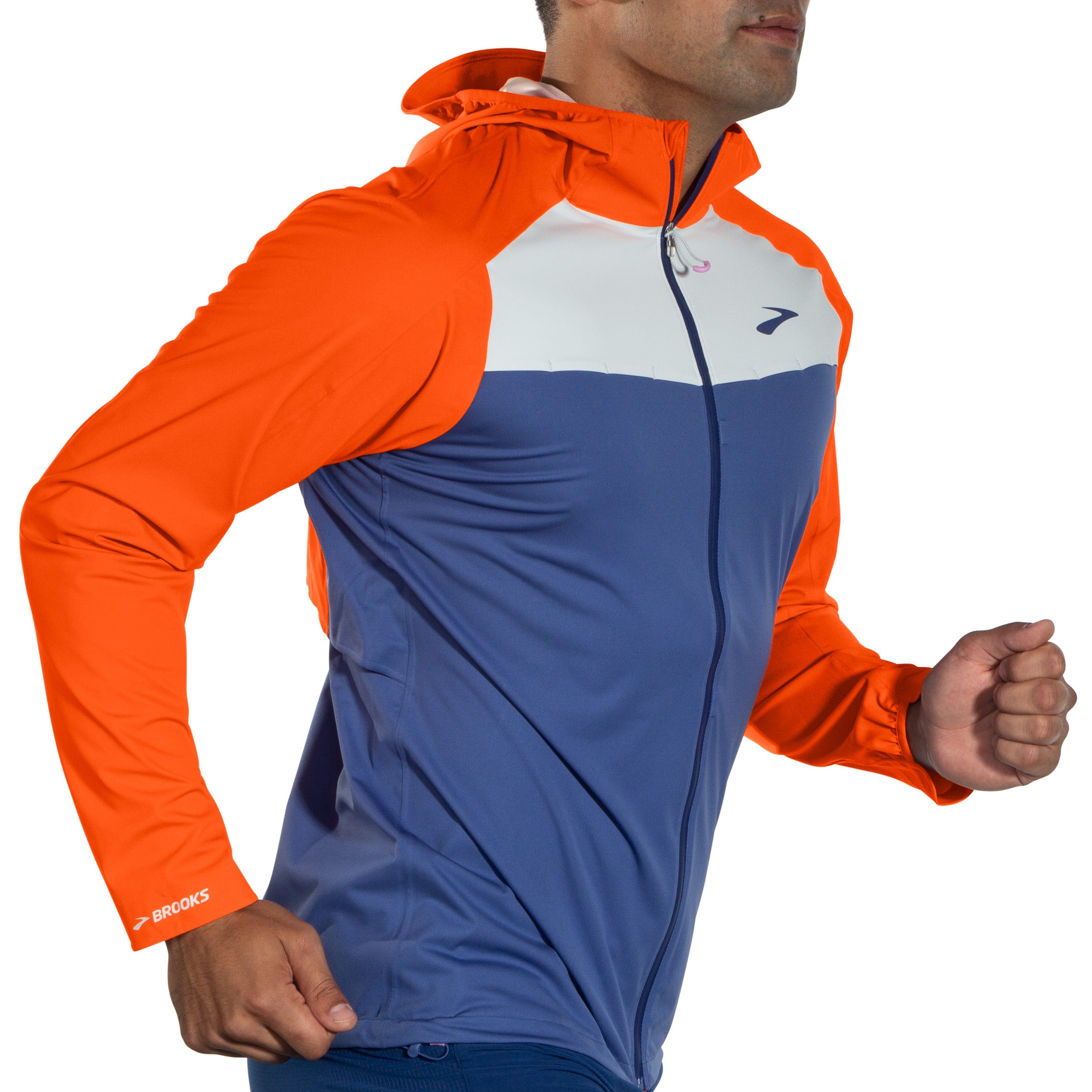 Brooks running jacket mens orange online