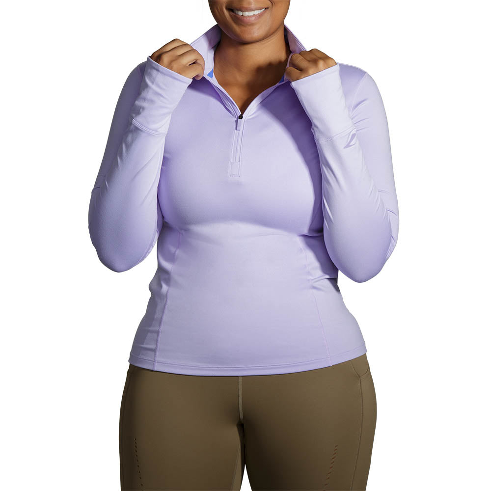 Brooks Womens Dash 1/2 Zip - Violet Dash