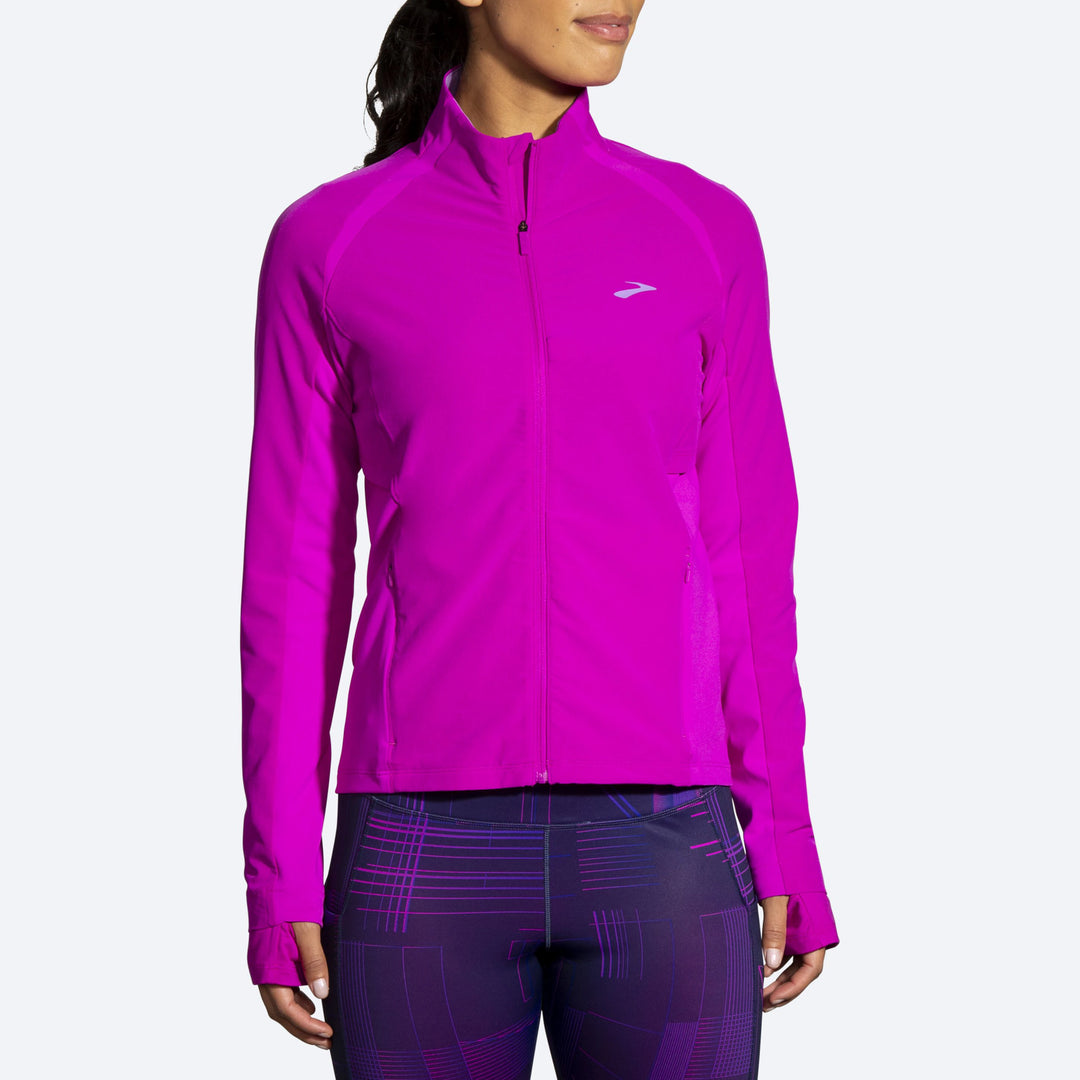 Brooks Womens Fusion Hybrid Jacket - Magenta/Heliotrope