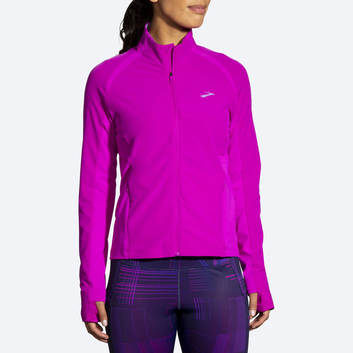 Brooks Womens Fusion Hybrid Jacket - Magenta/Heliotrope