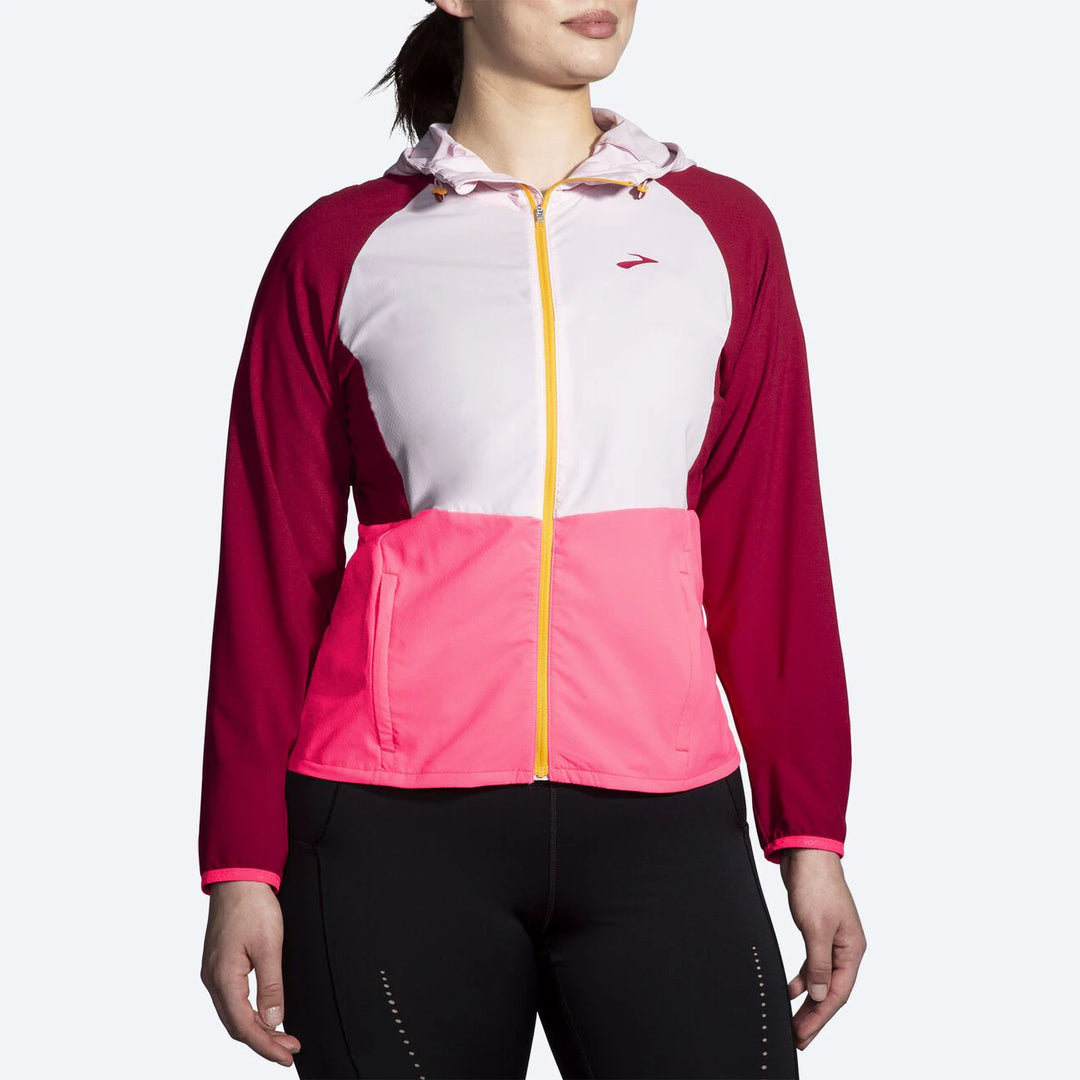 Brooks Womens Canopy Jacket - Razzmatazz/Quartz/Hyper Pink