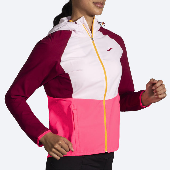 Brooks Womens Canopy Jacket - Razzmatazz/Quartz/Hyper Pink