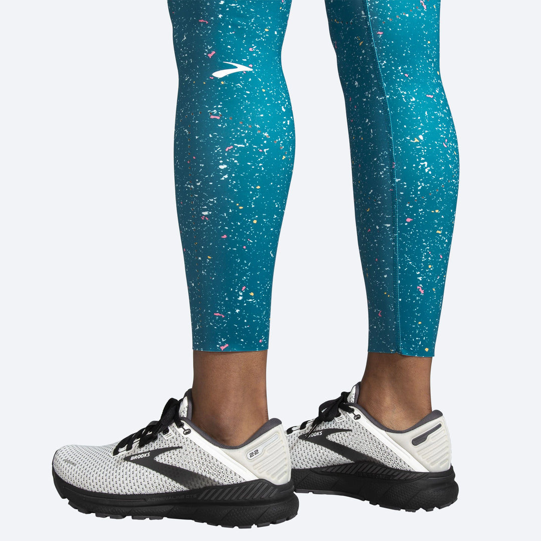 Brooks Womens Method 7/8 Tight - Lagoon Speckle Print/Lagoon