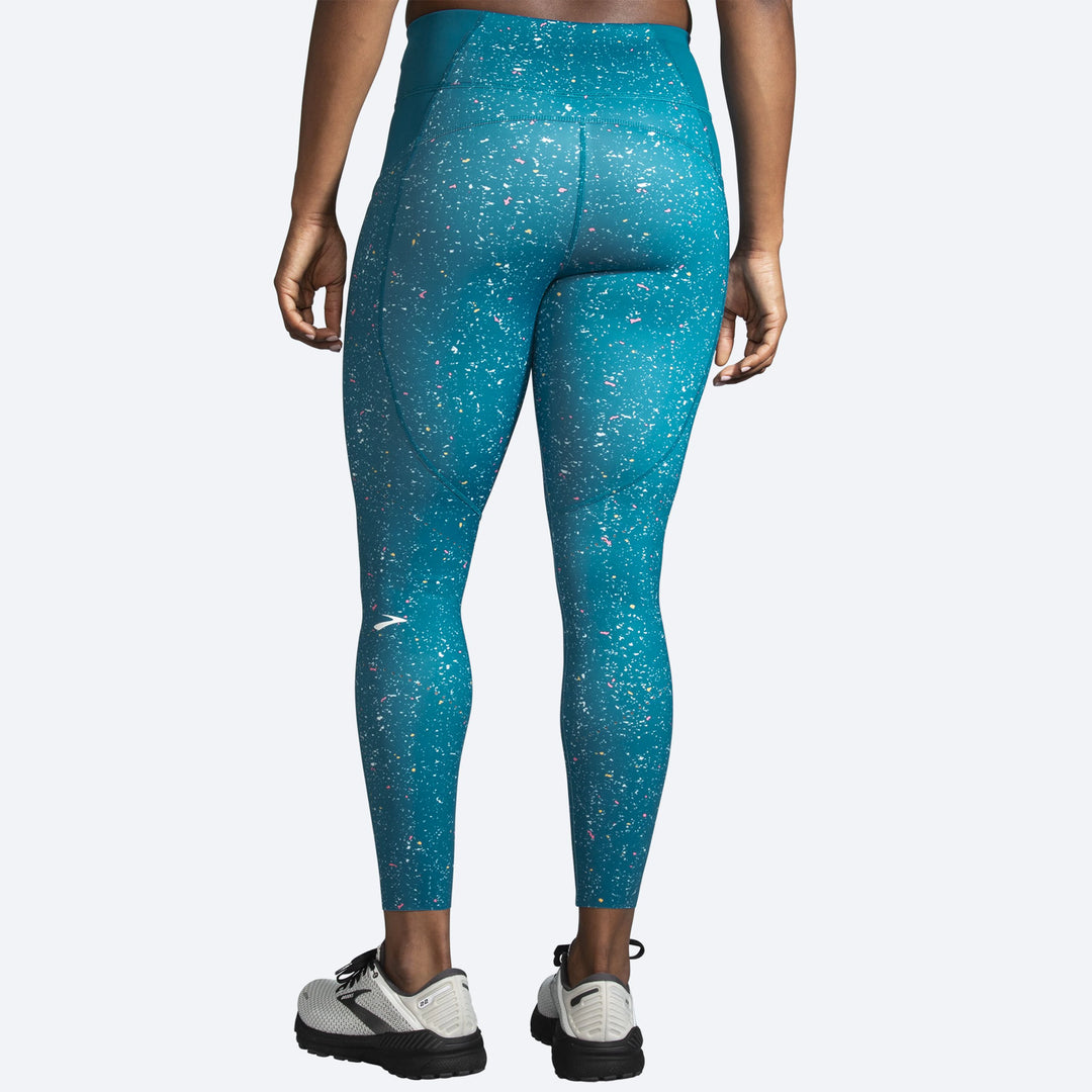 Brooks Womens Method 7/8 Tight - Lagoon Speckle Print/Lagoon