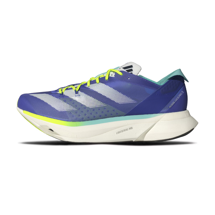 Adidas Mens Adizero Adios Pro 3 - Cobalt Blue/Zero Metallic/Lucid Lemon - Neutral