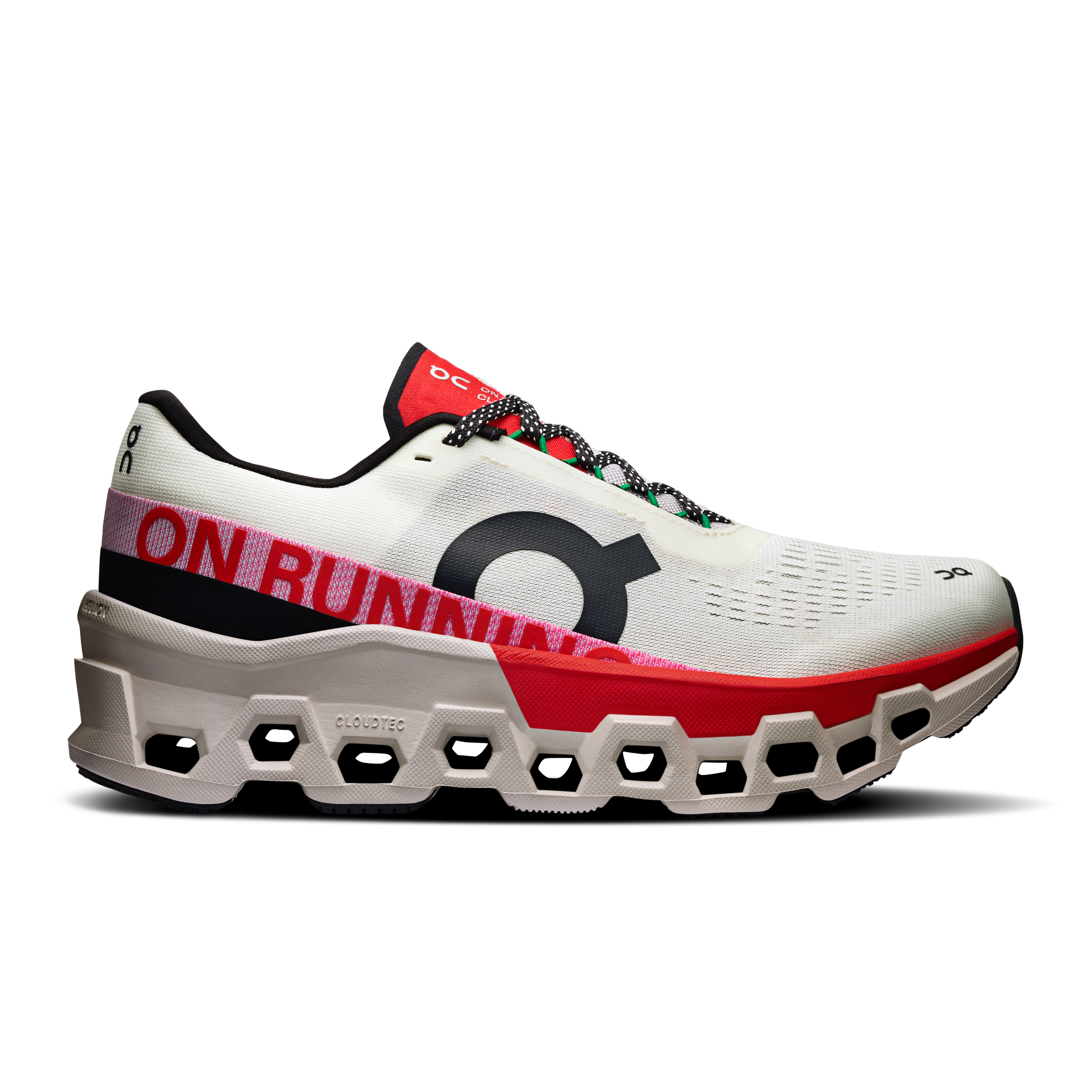 ON Womens Cloudmonster 2 - Ivory/Red - SS25