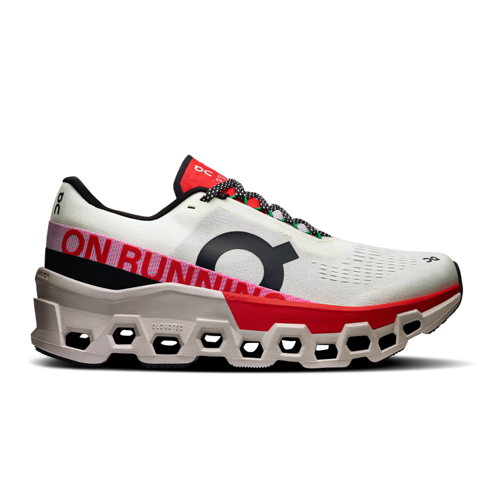 ON Womens Cloudmonster 2 - Ivory/Red - SS25