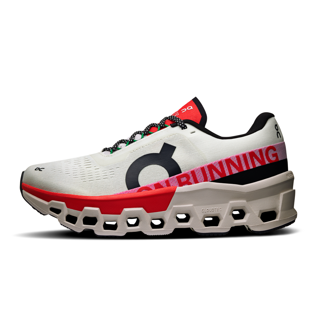 ON Womens Cloudmonster 2 - Ivory/Red - SS25