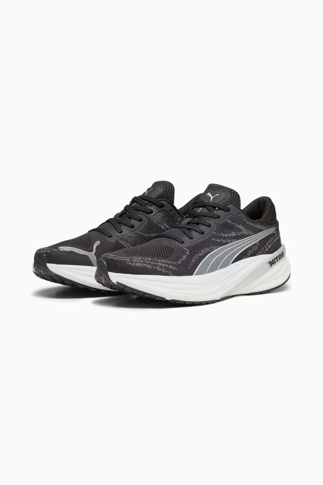 Puma Mens Magnify NITRO 2 - Puma Black/Puma White/Puma Silver - Neutral