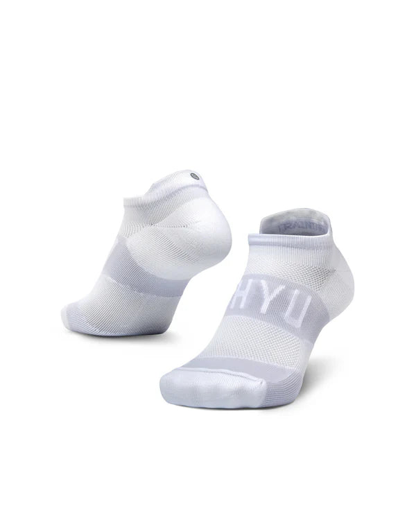 SHYU Training Socks 3 Pack No-Show - White