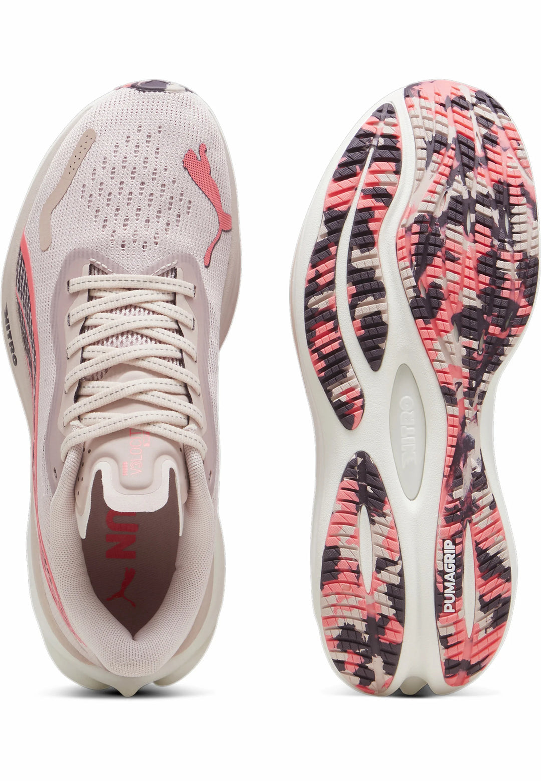 Puma Womens Velocity NITRO 3 - Mauve Mist/Sunset Glow - Neutral